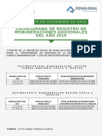 Boletin Cronograma de Registro de Remuneraciones Adicionales Del Ano 2019