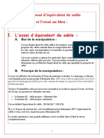 6 - L'essai D'équivalent de Sable Et L'essai Au Bleu: I. L'essai D'équivalent de Sable