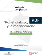 Discurso - Voto de Confianza GABINETE OTÁROLA