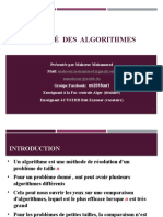 Complexite Dun Algorithme