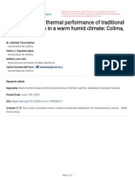 Evaluation of The Thermal Performance of Traditional Courtyard Houses in A Warm Humid Climate: Colima, Mexico