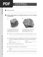 Ficha de Reforço - Rochas e Minerais.