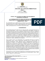 Autoridad Nacional de Licencias Ambientales - Anla - : AUTO #09611