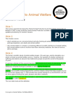 Introduction To Animal Welfare