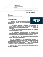 Sample Counter Affidavit Concubinage