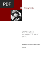 SAP Solution Manager 7.0 As of SP15: Sizing Guide