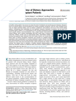 A Narrative Review of Dietary Approaches Fo Kidney Transplant Patients