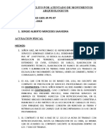 Hoja Resumen Supuesto Delito Sobre Atentado de Monumentos Arqueologicos