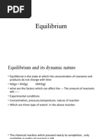 Grade XI Chemistry Equilibrium