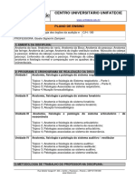 PLANO DE ENSINO EAD - Morfofisiologia Dos Orgãos Da Audição e Fala