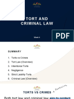 Tort and Criminal Law: Week 4