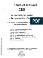 Grandeurs Et Mesures CE2: La Monnaie, Les Durées Et La Construction D'un Objet