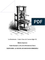 La Resistencia Centro Vasco de Caracas Siglo XX