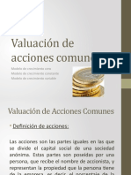 Valuación de Acciones Comunes