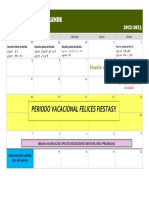 Diciembre Calendario de Reuniones