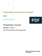 TKT Module 1 Part 1 (Describing Language and Language Skills)