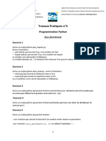 Travaux Pratiques N 3 Les Fonctions Py