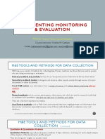 Implementing Monitoring and Evaluation