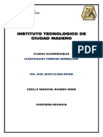 Clasificacion de Tipos de Turbinas Hidraulicas Cedillo Sandoval