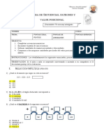 Prueba Secuencias, Patrones y Valor Posicional - Respuestas