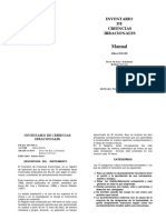 Manual de Inventario de Creencias Irracionales