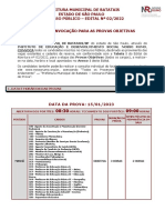 Edital de Convocação para As Provas Objetivas