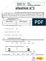 Évaluation N°1 CM1