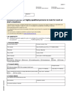 Sweden JS VISA Form