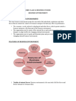 BST Chapter 3 Business Environment Notes