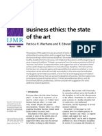 Business Ethics: The State of The Art: Patricia H. Werhane and R. Edward Freeman