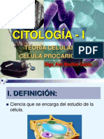 Diapositivas CITOLOGÍA I Teoría Celular, Célula Procariota Biól. A. Morillos