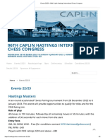 96Th Caplin Hastings International Chess Congress