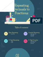 Repeating Decimals To Fractions