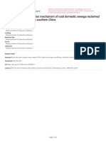 E Cient and Safe Regulation Mechanism of Rural Domestic Sewage Reclaimed Irrigation of Paddy Eld in Southern China