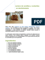 Recetas de Crackers de Semillas y Verduritas en Deshidratador