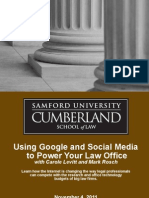 Using Google and Social Media To Power Your Law Office Alabama MCLE Cumberland Law School 2011