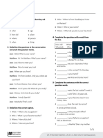 Grammar Drill 01 WH Questions