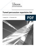 Repertoire List - Tuned Percussion Grades