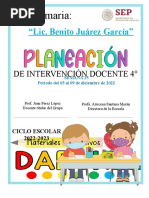 4° Sem15 Planeación de Intervención Docente Darukel 2022-2023