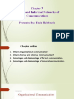 CH 7 Formal and Informal Networks of Communications