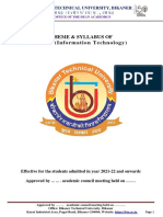 B.Tech IT 3 4 Semester Session 2021-22 Scheme Syllabus