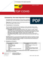 Faktenblatt Migration Coronavirus EN Englisch