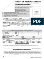 First Year Admission Form For Annual Exam 2021