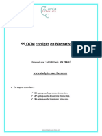 99 QCM Corrigés en Biostatistique - Gasmi Yanis