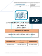 Informe de Avance Diario de Los Trabajos: S60923-ADT-003