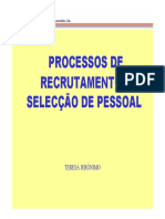 Processos de Recrutamento e Selecção de Pessoal