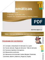 Tema 2 - Cálculo Diferencial de Funciones de N-Variables