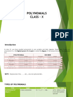 Polynomials CHAPTER 2 CLASS 10 Content 1