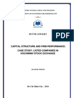 Huynh Anh Kiet - Capital Structure and Firm Performance