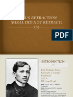 Retraction of Rizal